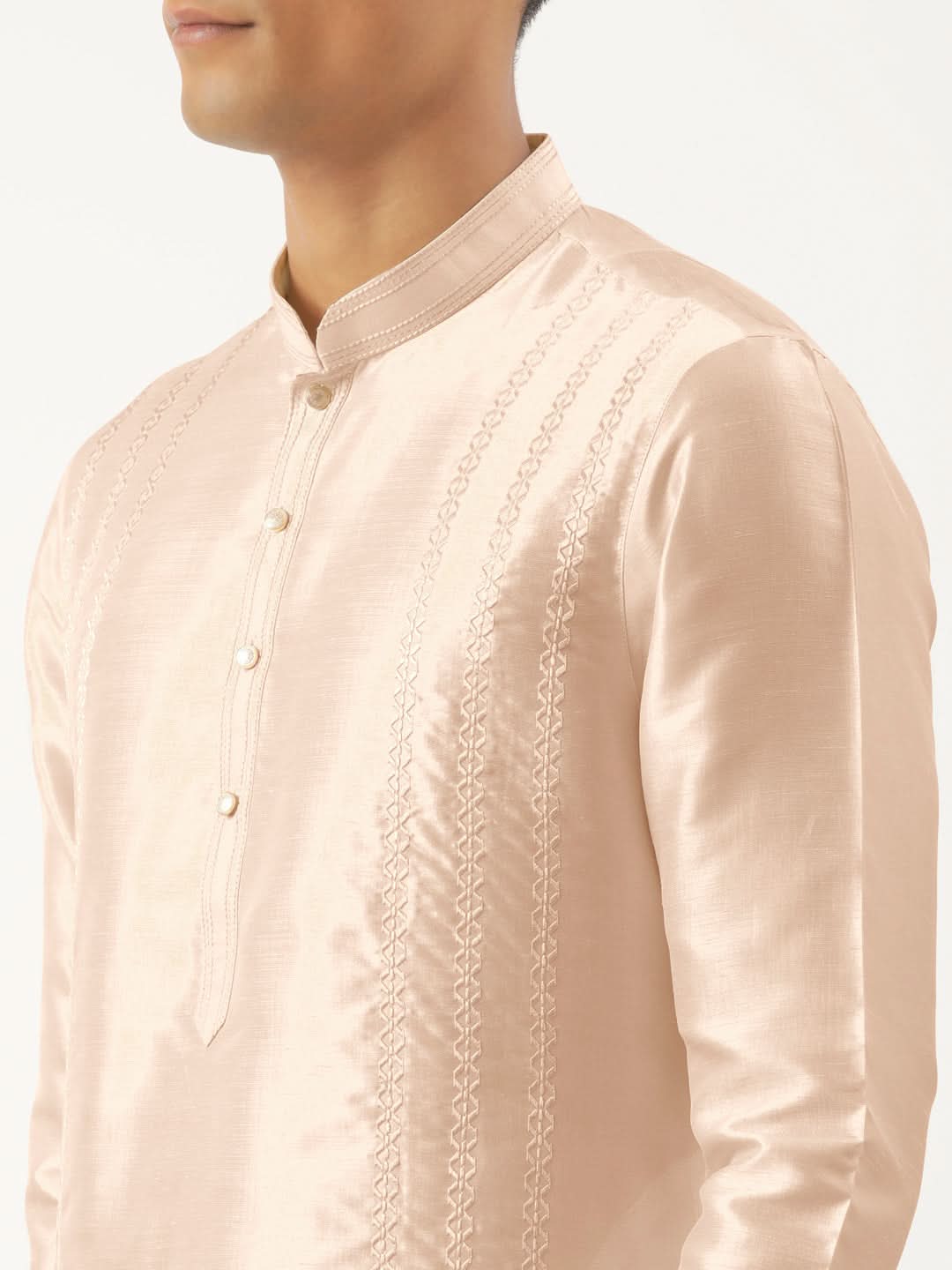 Light Pink Embroidered Kurta Set