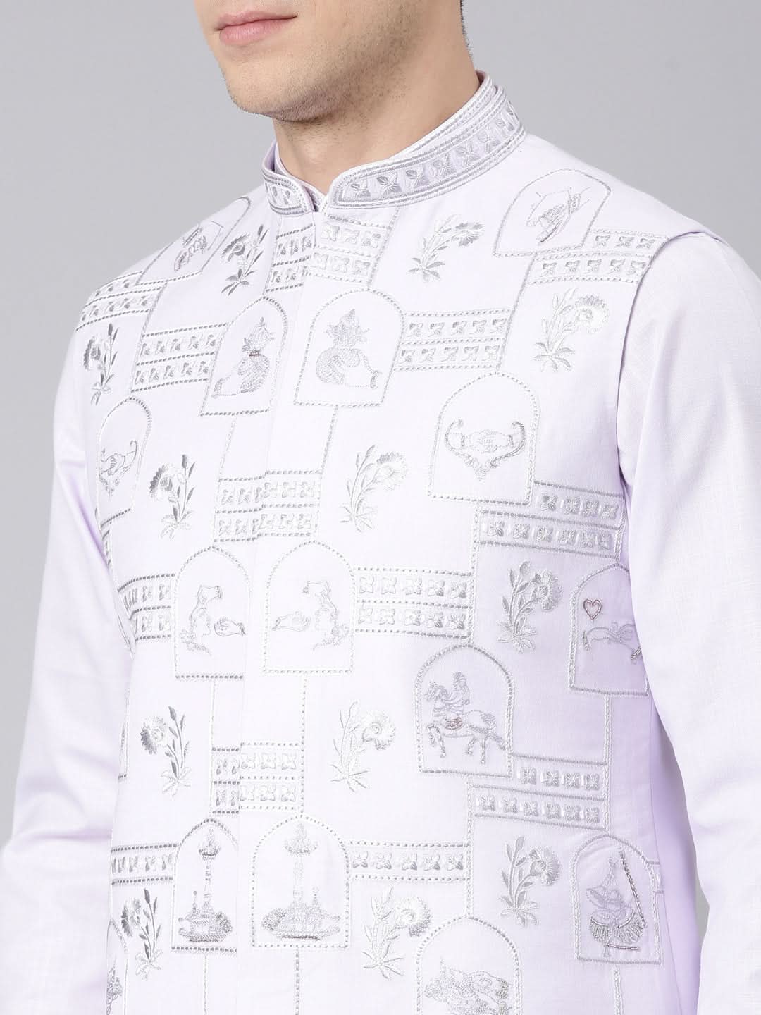 Light purple Vivah Story Jacket Kurta set