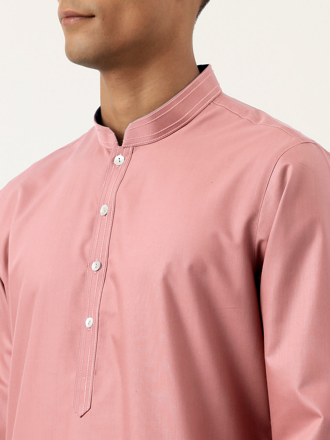 Rose Pink Cotton Kurta Set