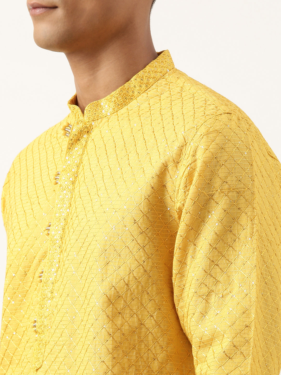 Yellow Embroidered Kurta Set