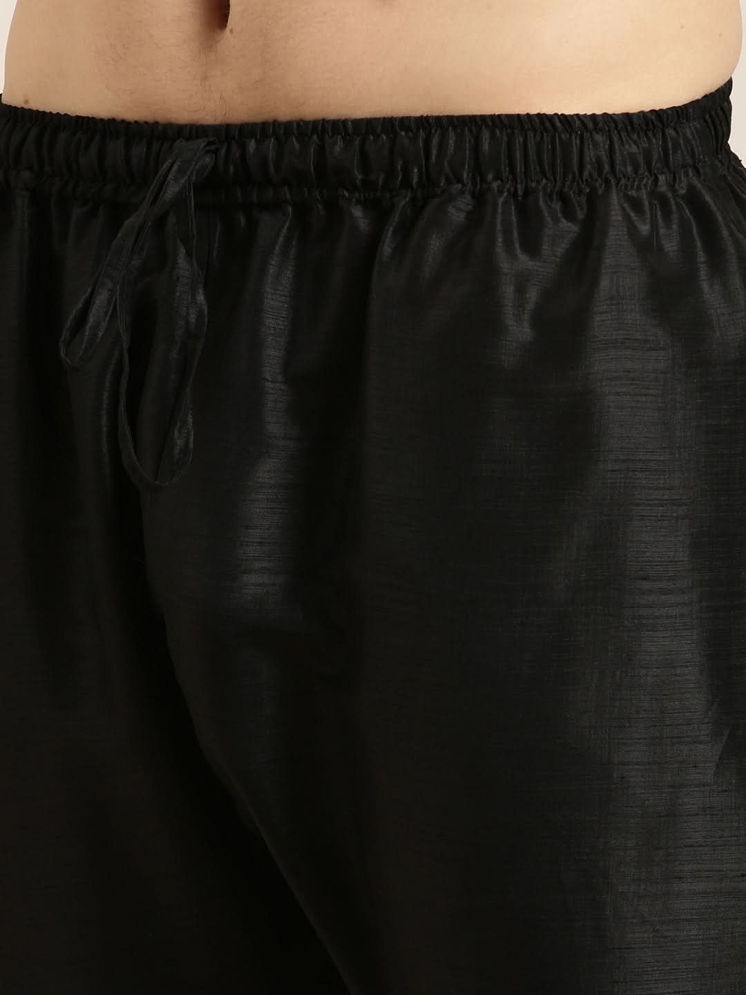 Black Pashmina Embroidered Kurta set