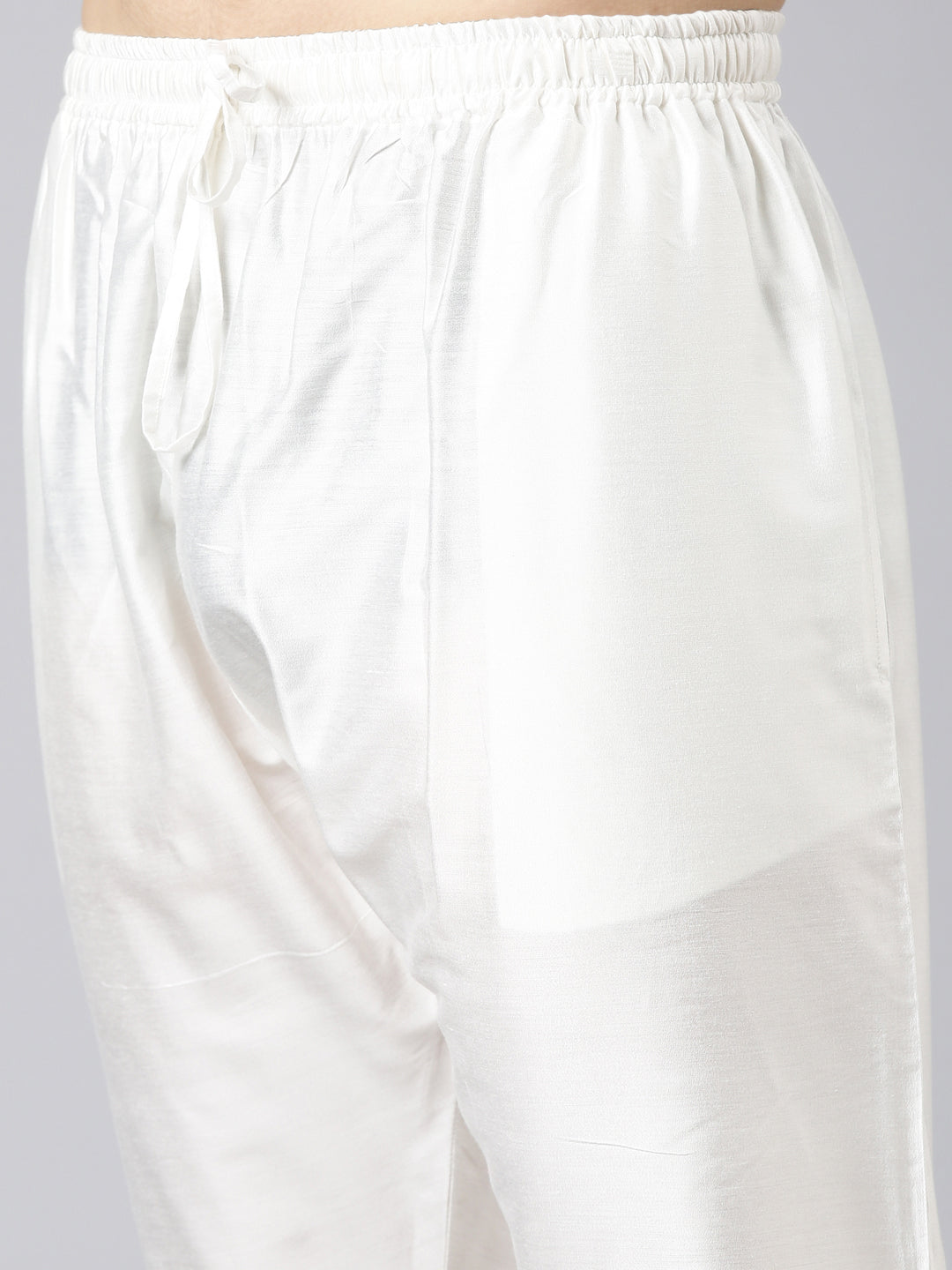 Cream Cotton Dori Embroidery Kurta