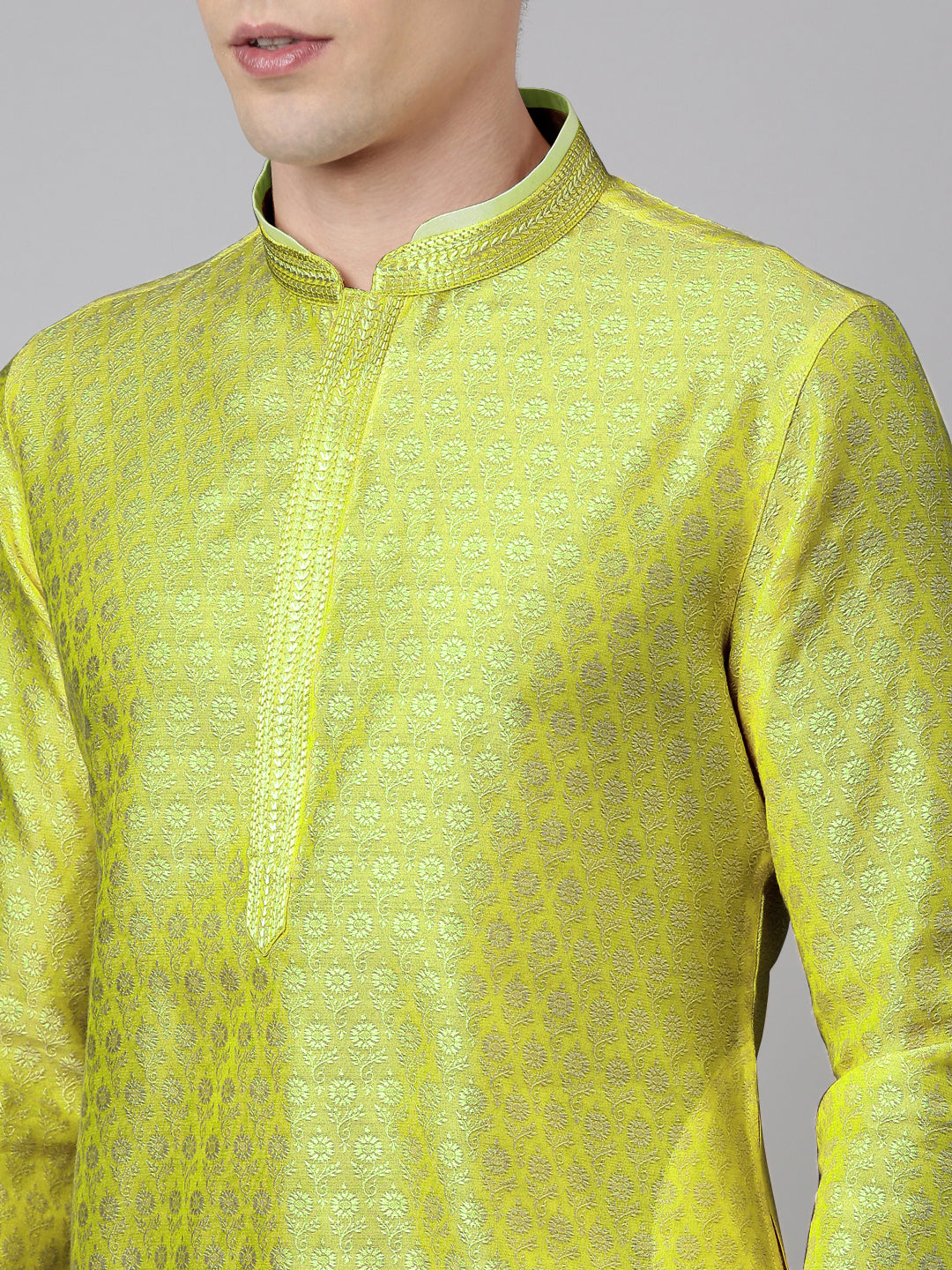 Jade Green Banarasi Jacquard Kurta Set