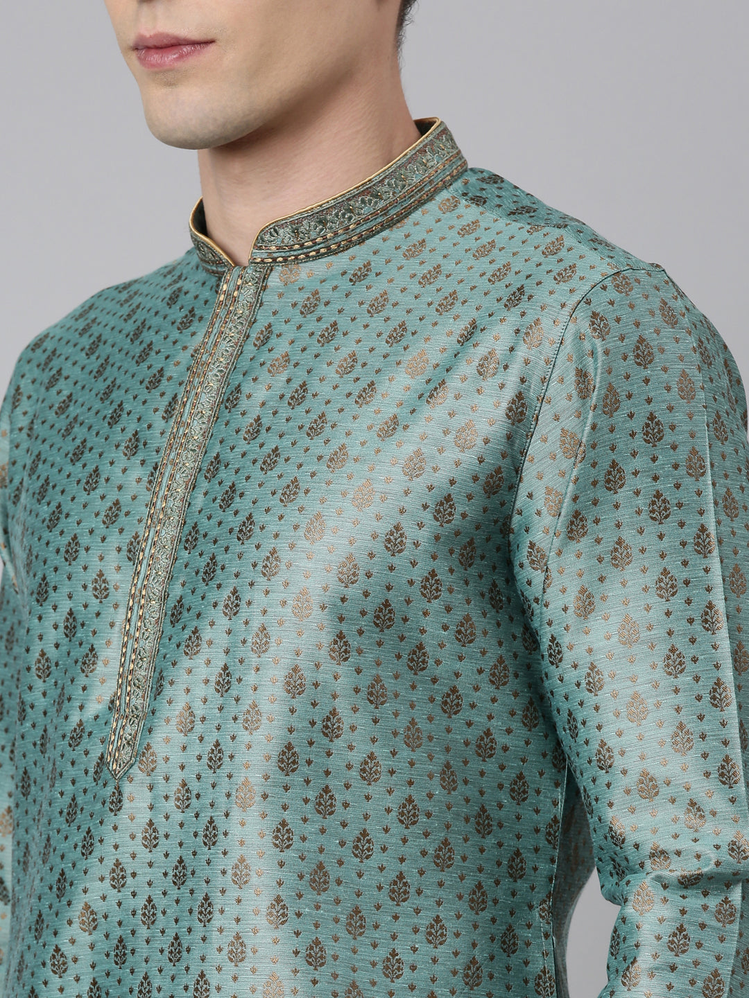 Jade Green Jacquard Kurta Set