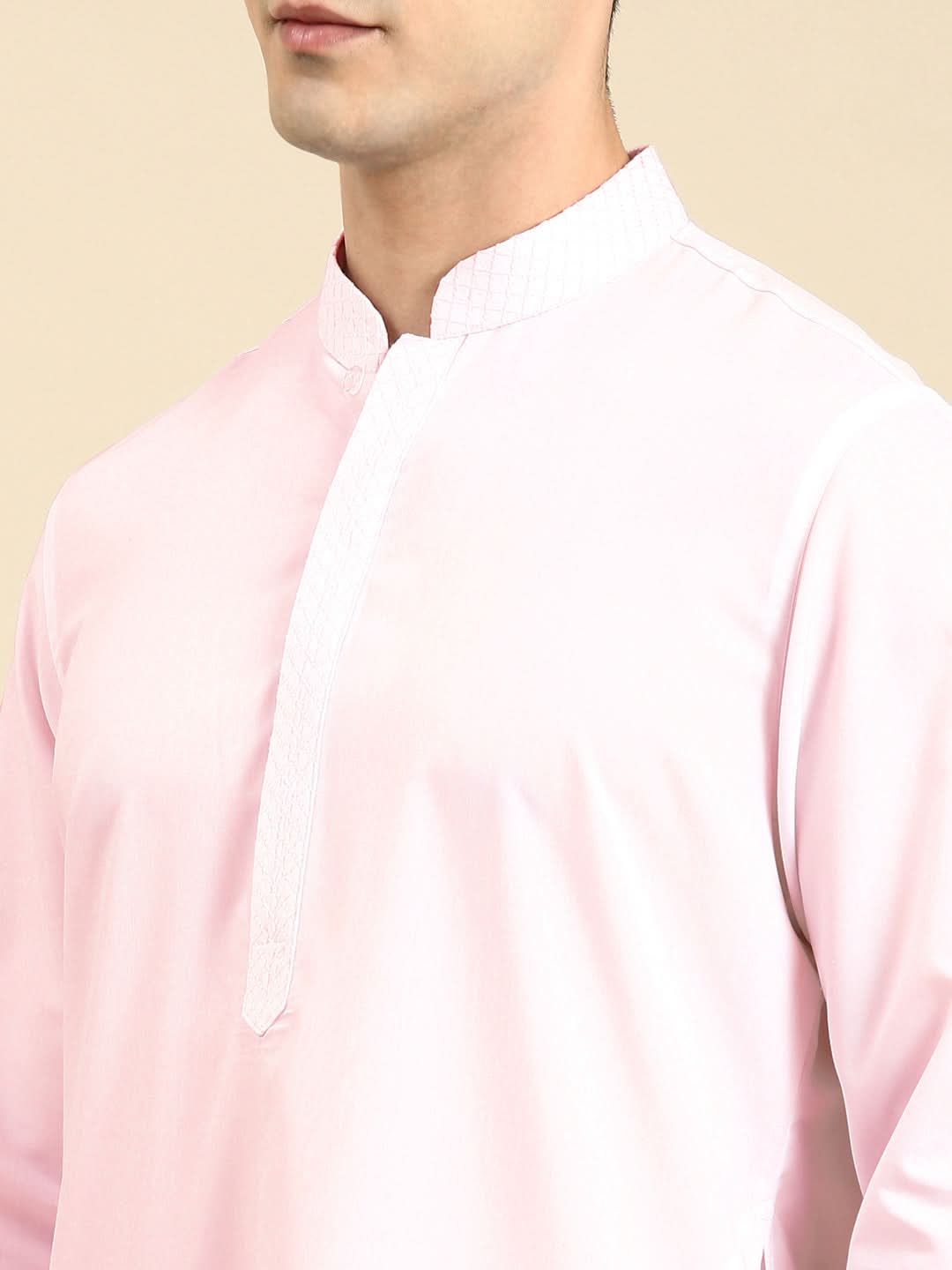 Light Pink fine Cotton Kurta Set