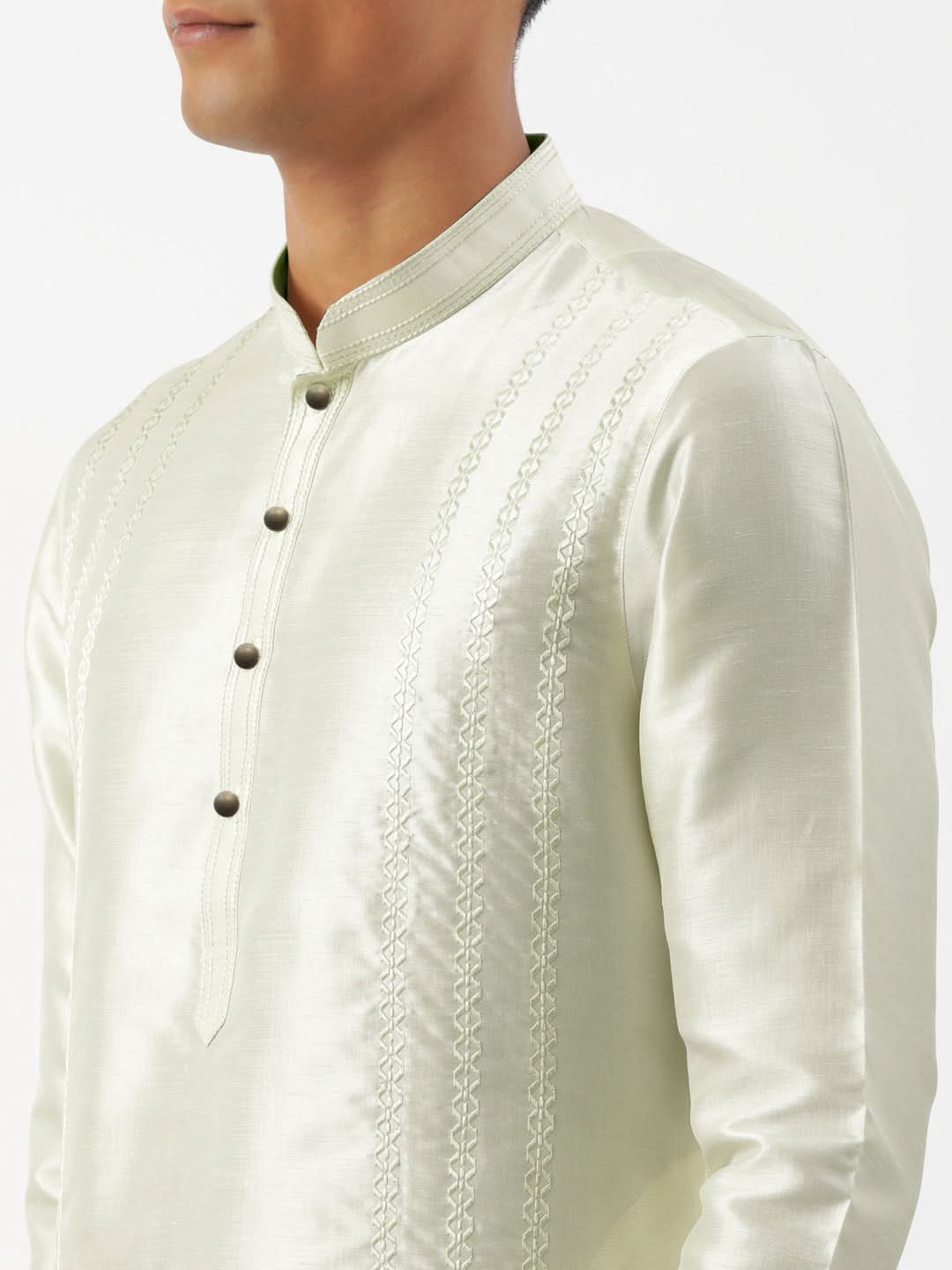 Light Green Embroidered Kurta Set