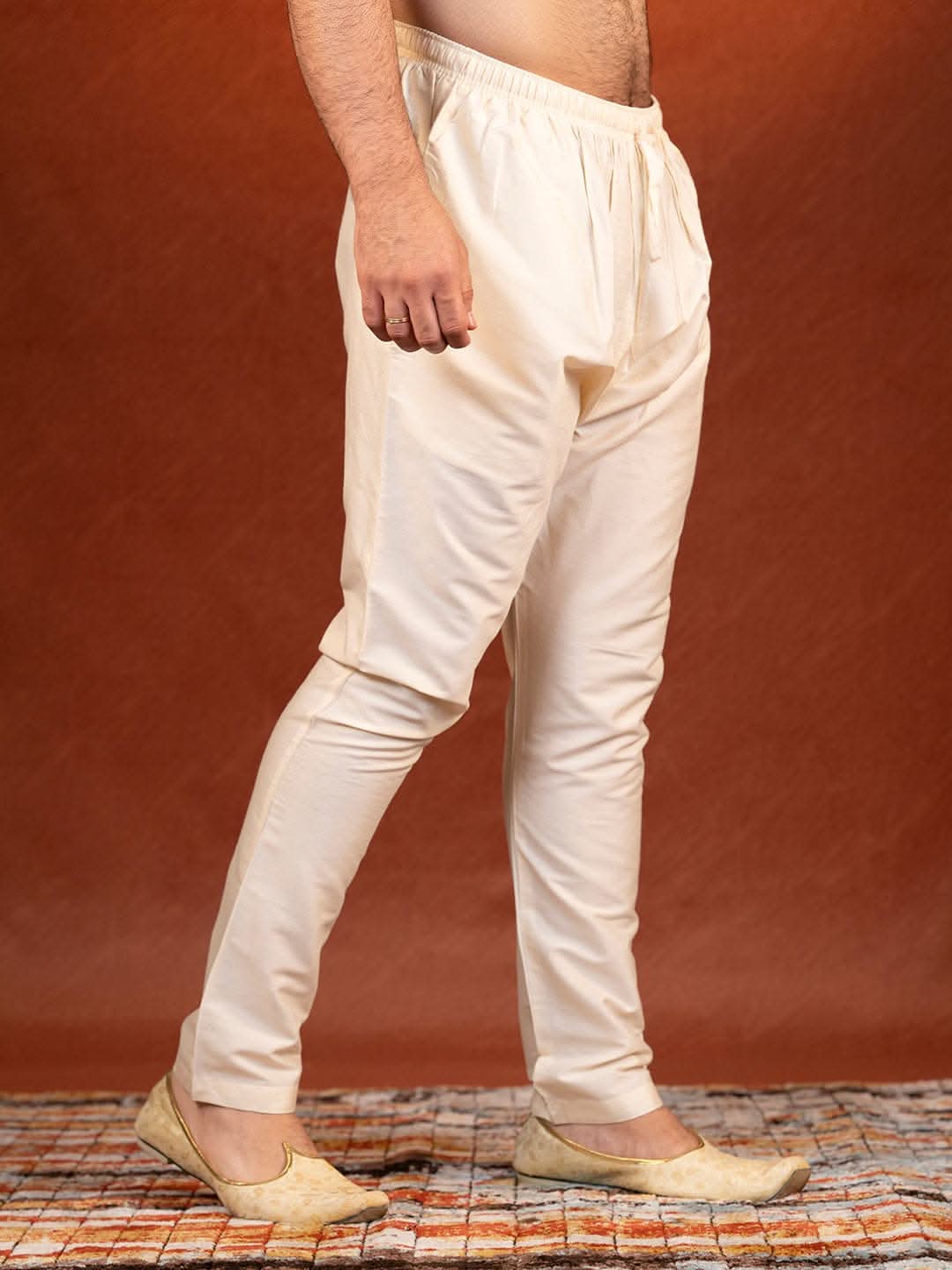 Gold Zigzag Multicolor Ceremonial Kurta Set