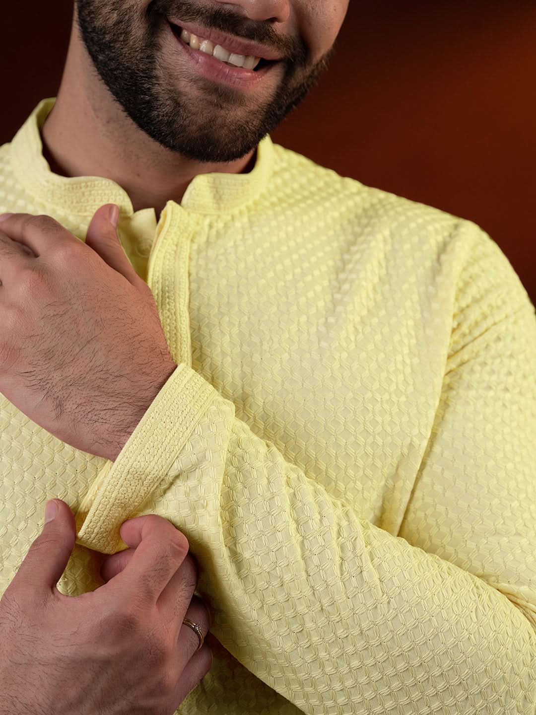 Yellow Chikankari Kurta Set