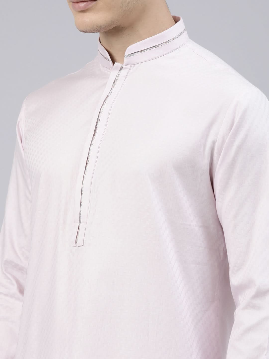 Baby Pink Cotton Kurta Set
