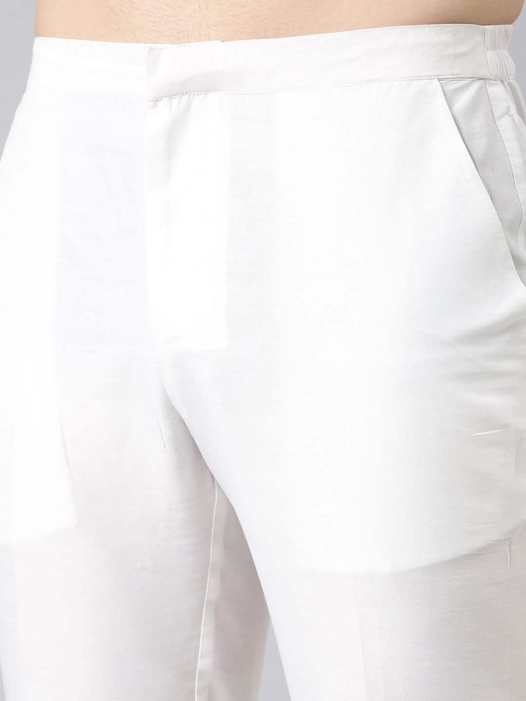 Off White jacket with Short Kurta Set