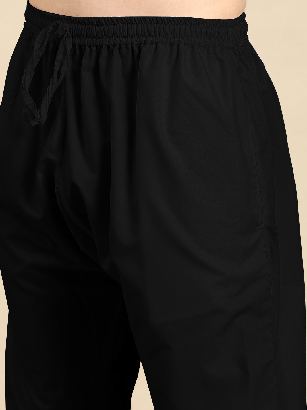 Black fine Cotton Kurta Set