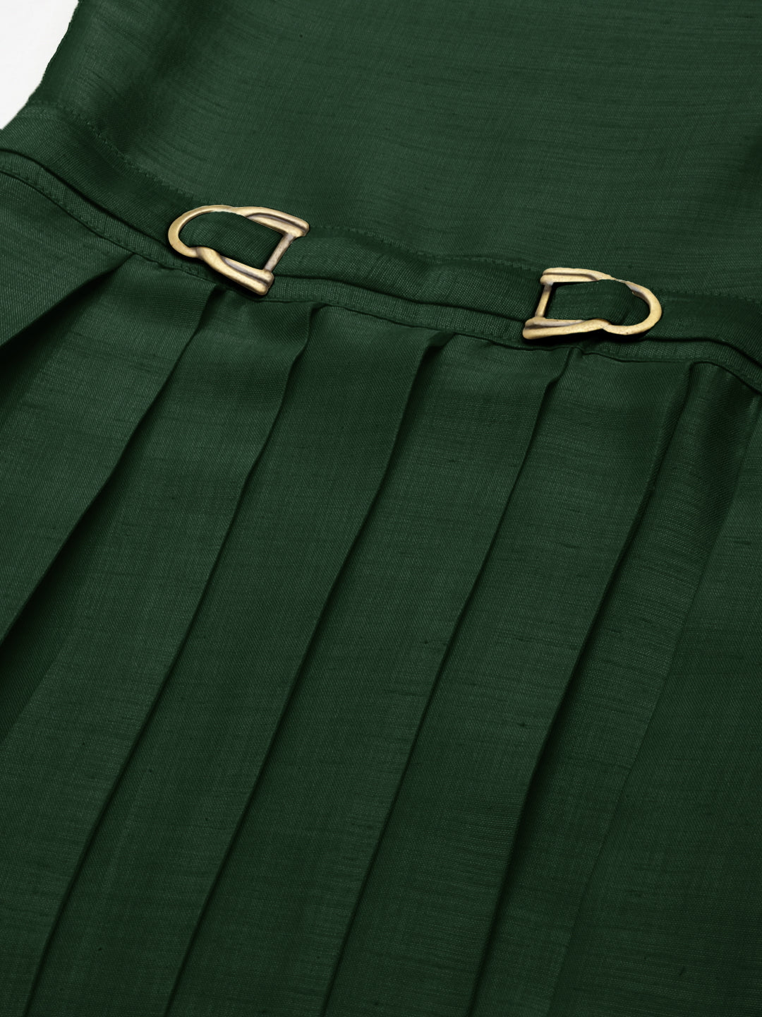 Bottle green Drape Kurta Set