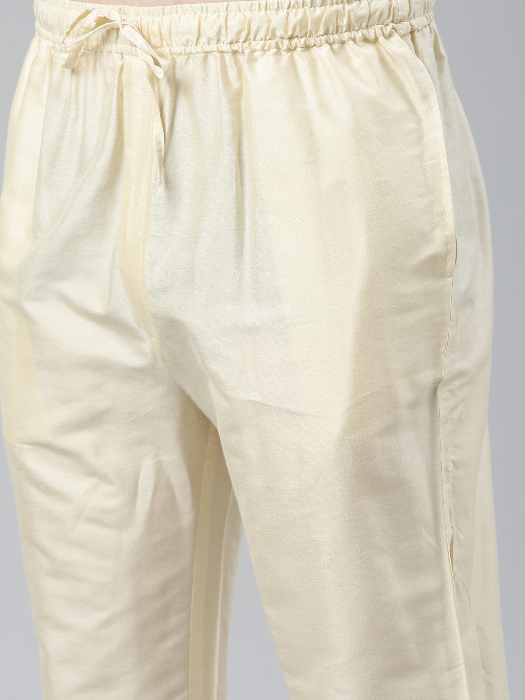 Cream Brocade Jacket With Kurta Set