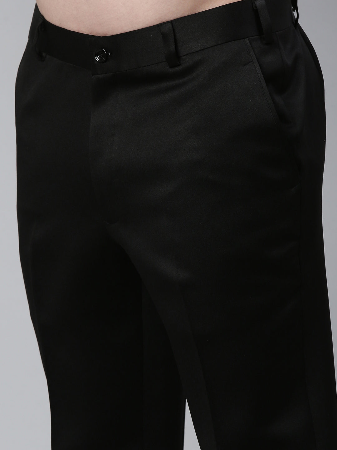 Navy Blue Black Shimmer Bandhgala Set