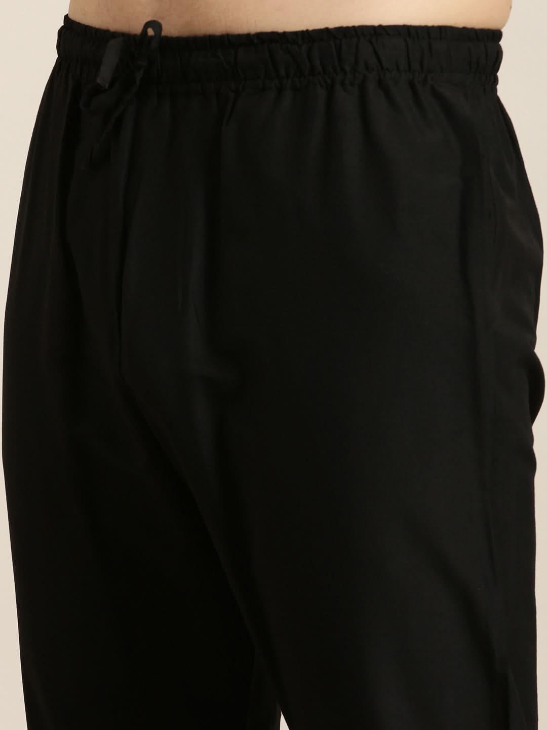 Black Printed Jacket Kurta Set