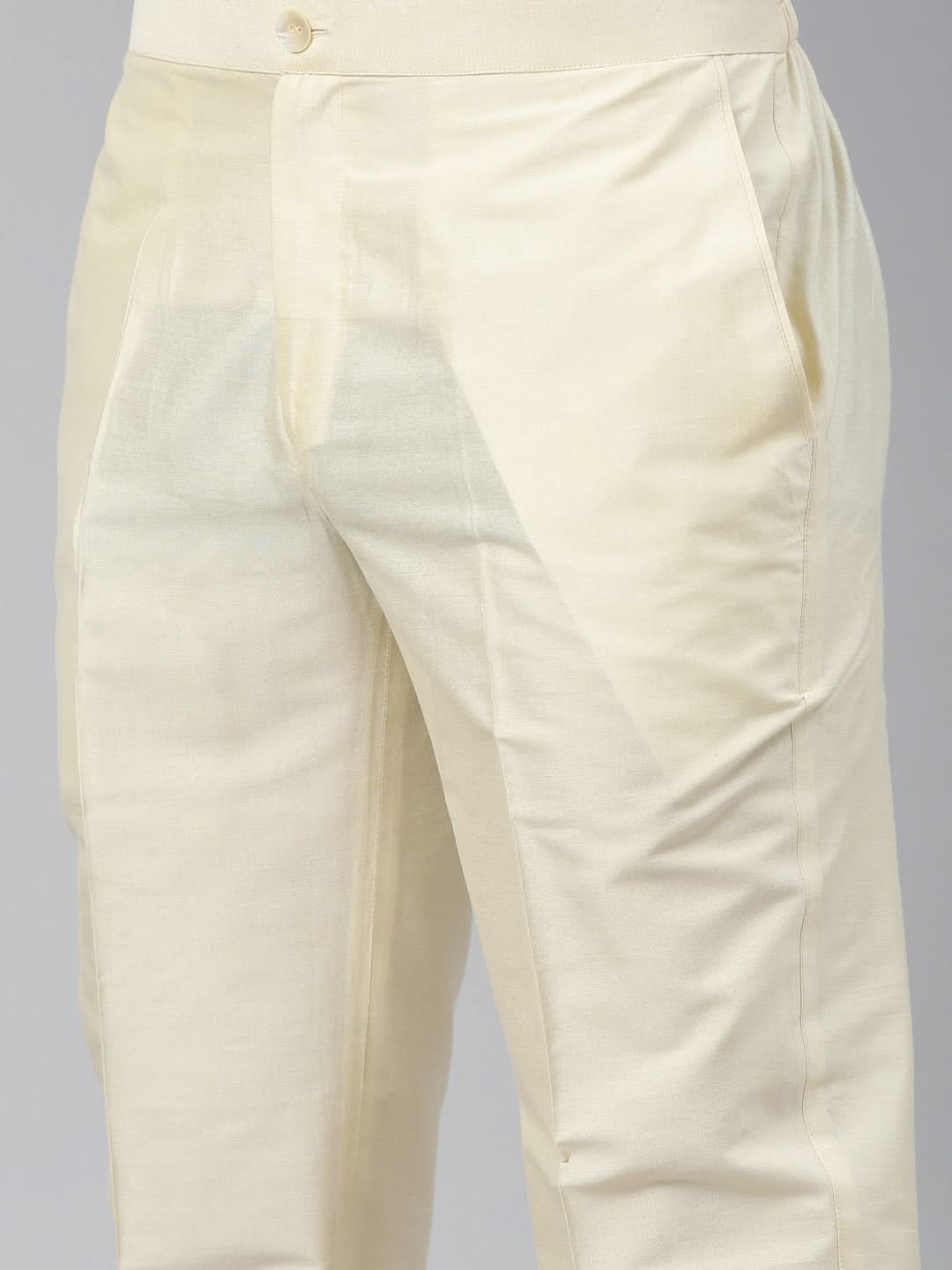 Mustard Geometric Jacquard Jacket With Kurta Set