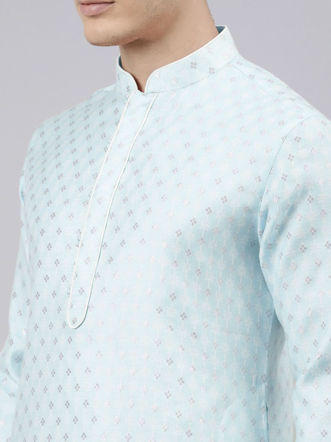 Sky Blue Chanderi Kurta Set