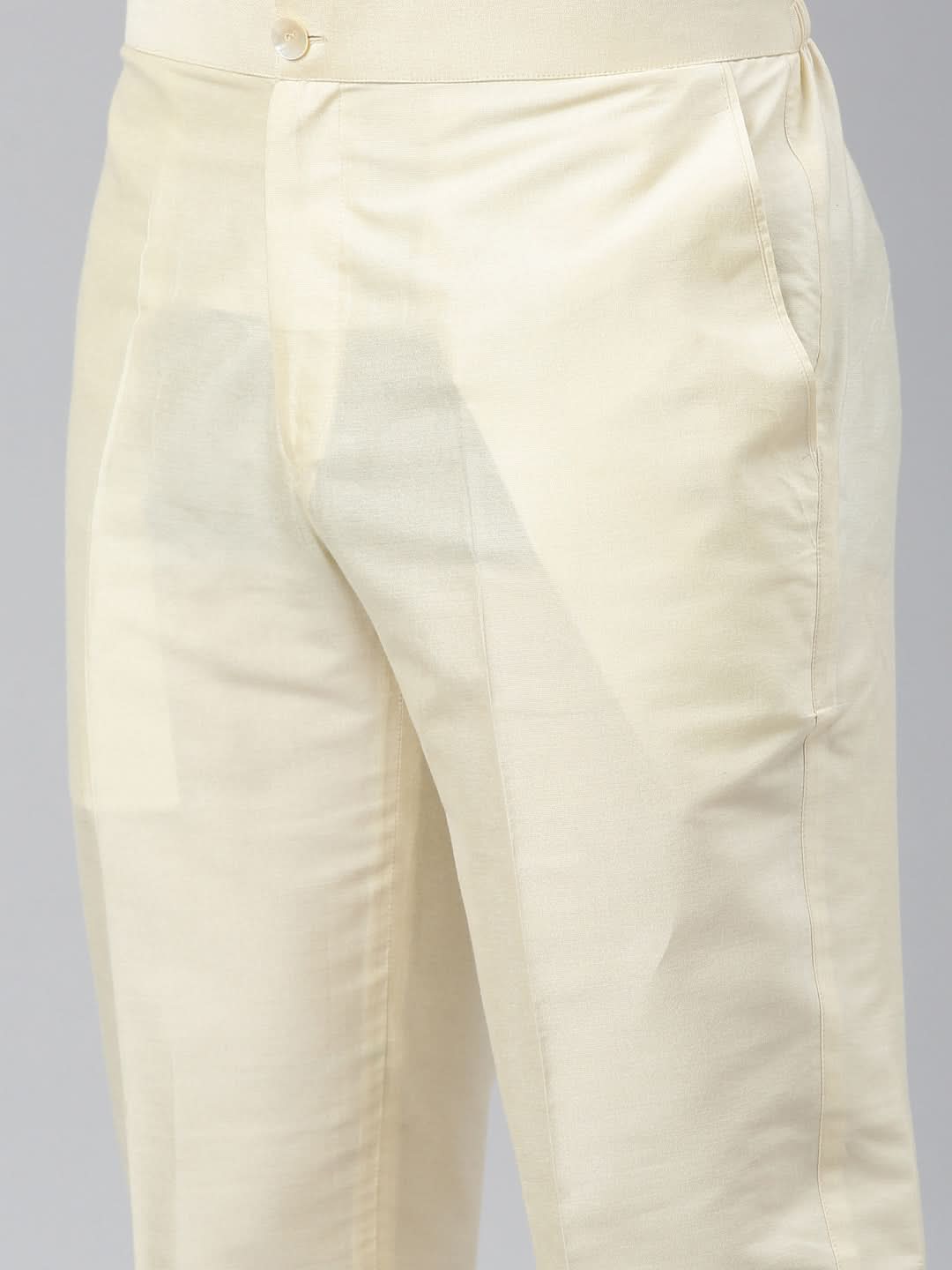 Cream Cotton Pintux Kurta Set