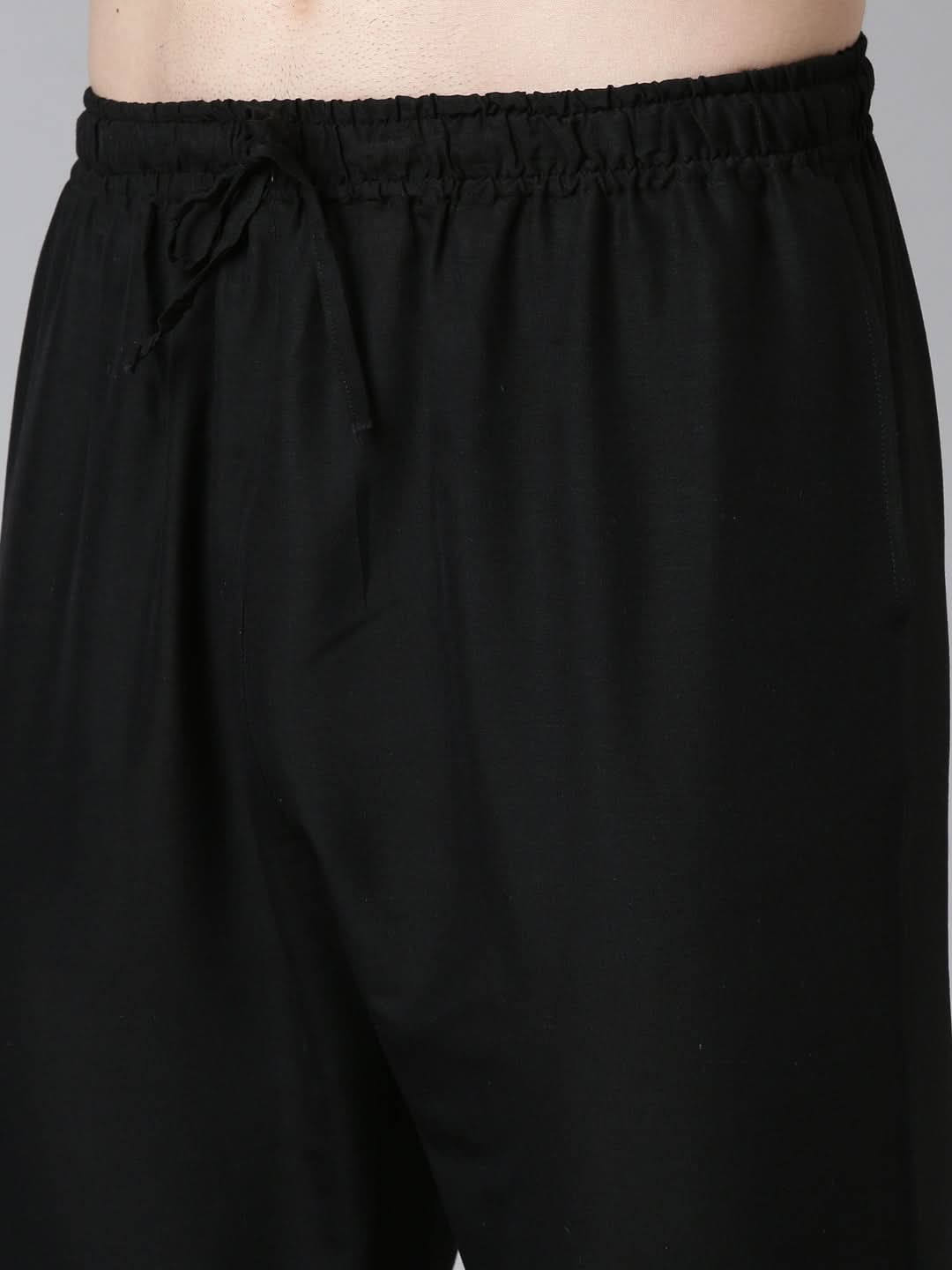 Black Net Printed Jacket With Black Kurta