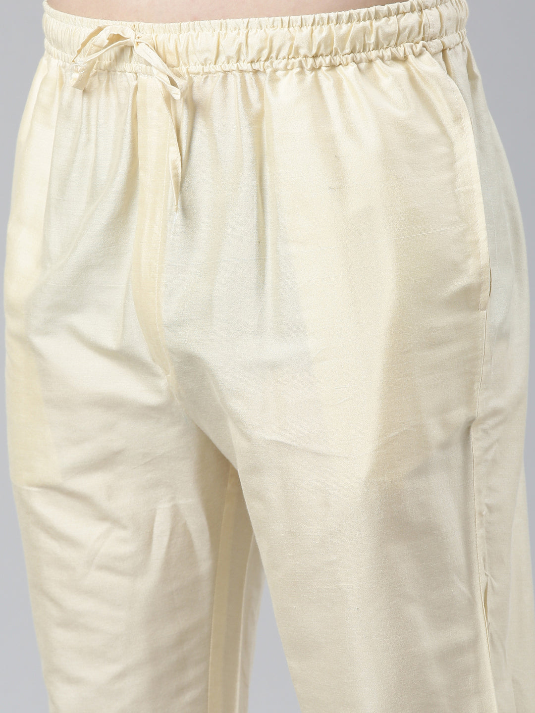 Yellow Banarasi Jacquard Jacket And Kurta Set