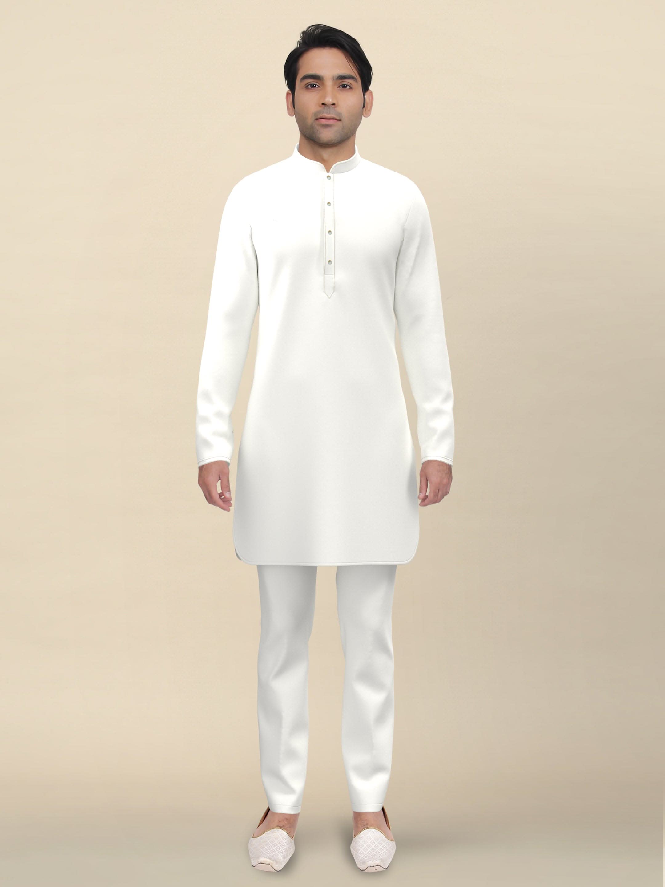 Yellow Chikankari Jacket Kurta Set