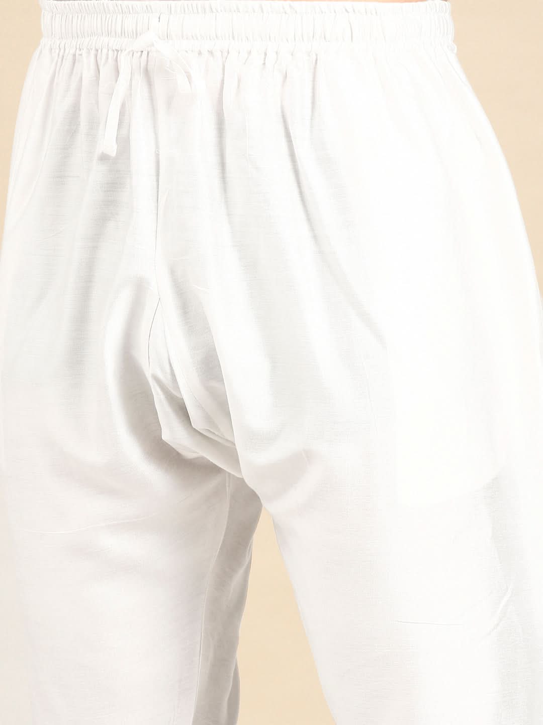 Cream Twill Weave Cotton Kurta Set