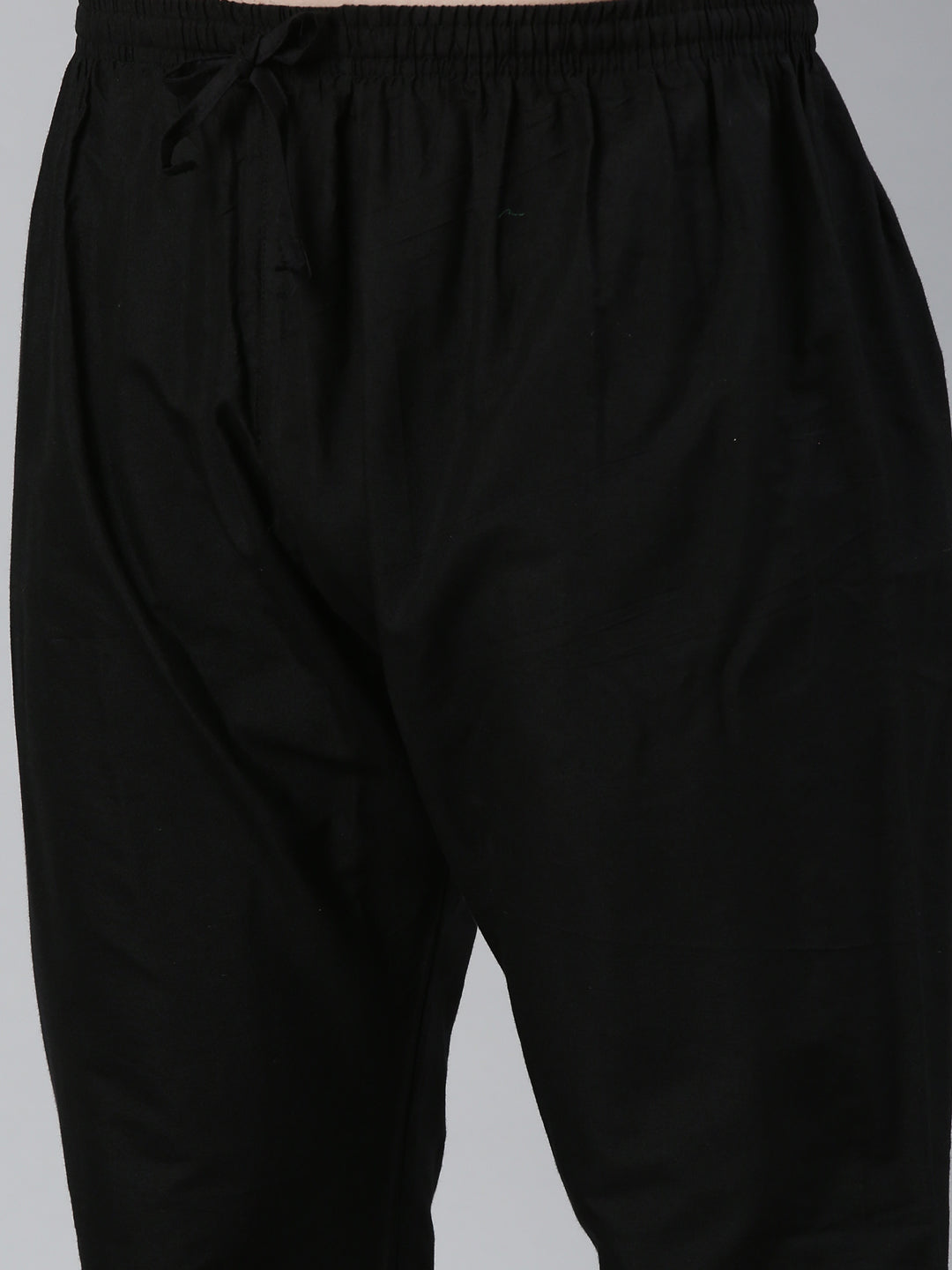 Black Gold Jacquard Print With Black Kurta