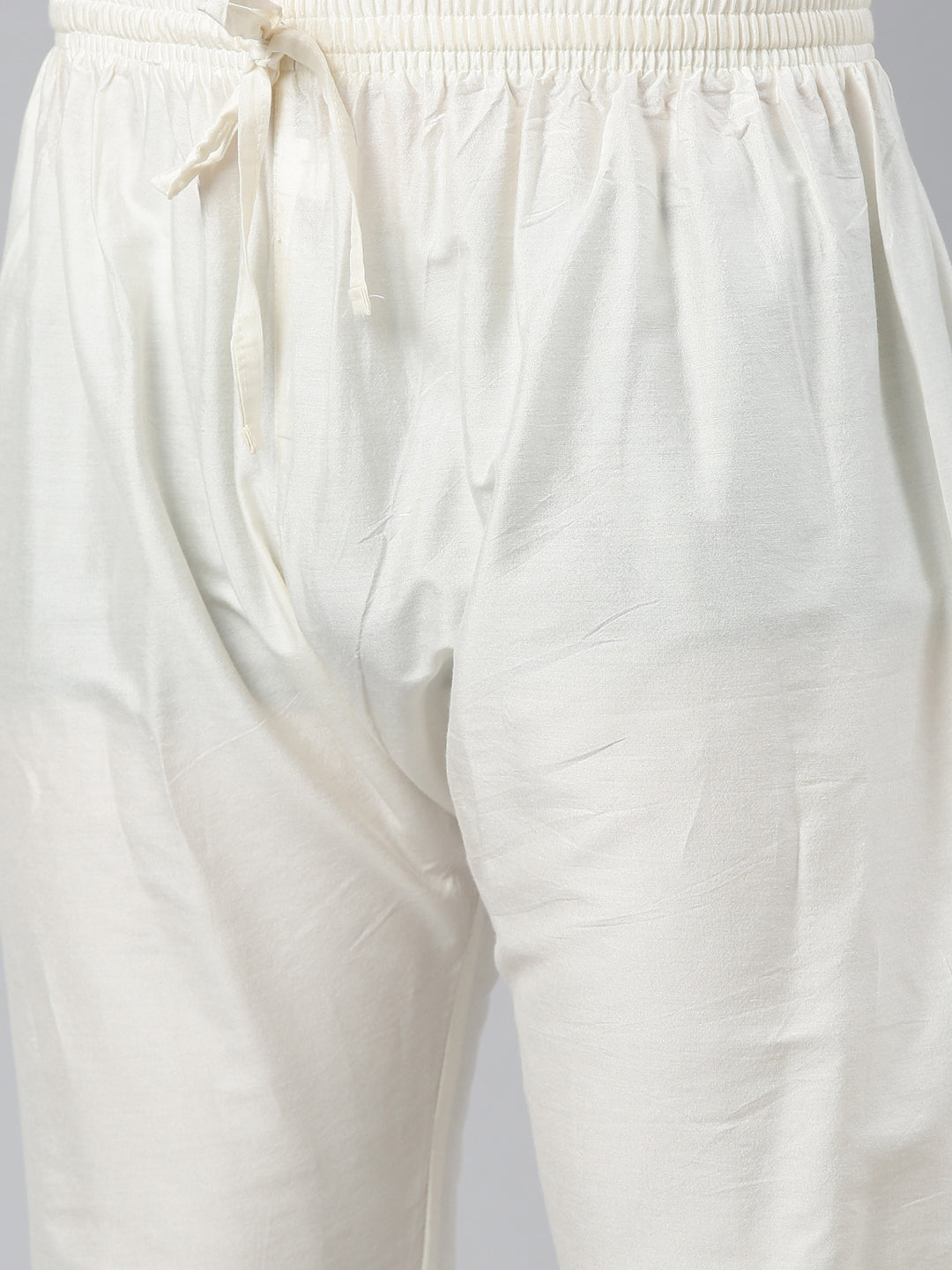 Beige Leaf Printed Kurta Set
