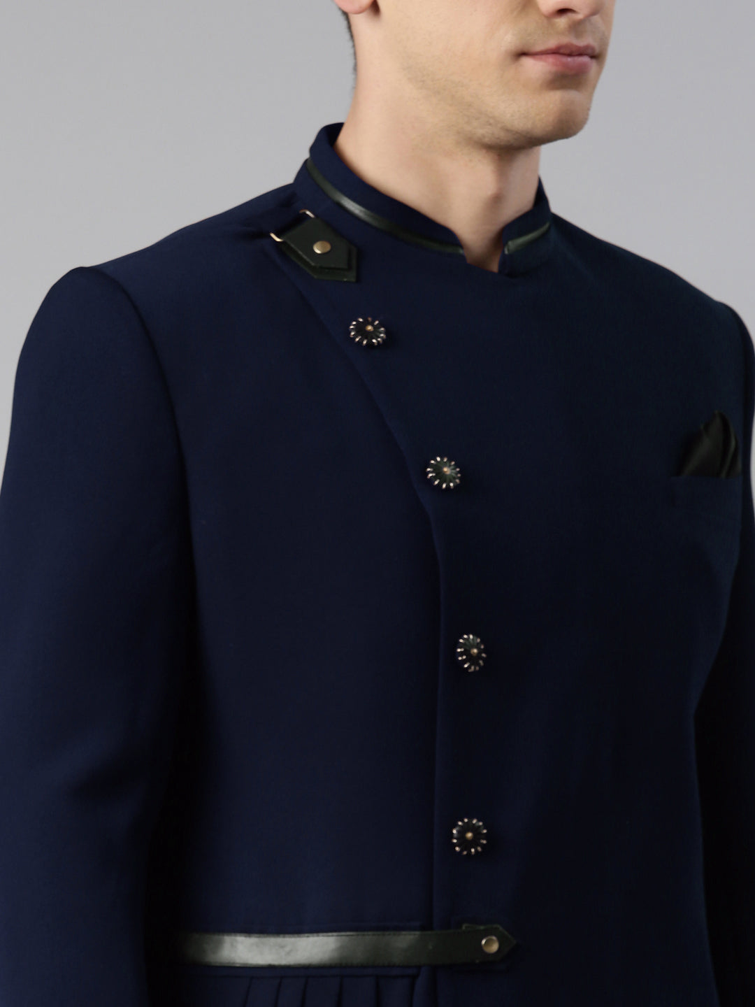 Blue Drape Indowestern
