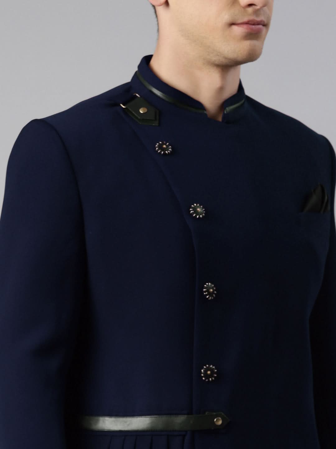 Blue Drape Indowestern