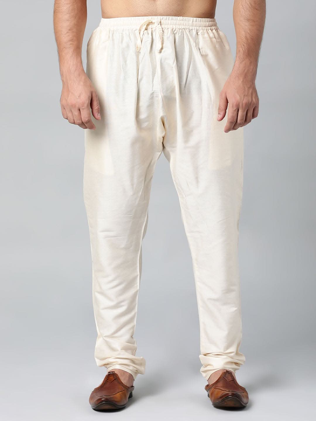 BEIGE COTTON SILK PAJAMA