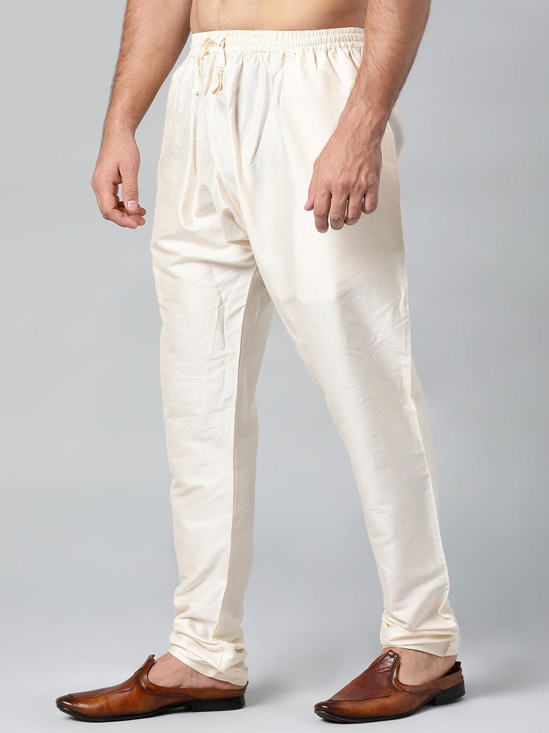 BEIGE COTTON SILK PAJAMA
