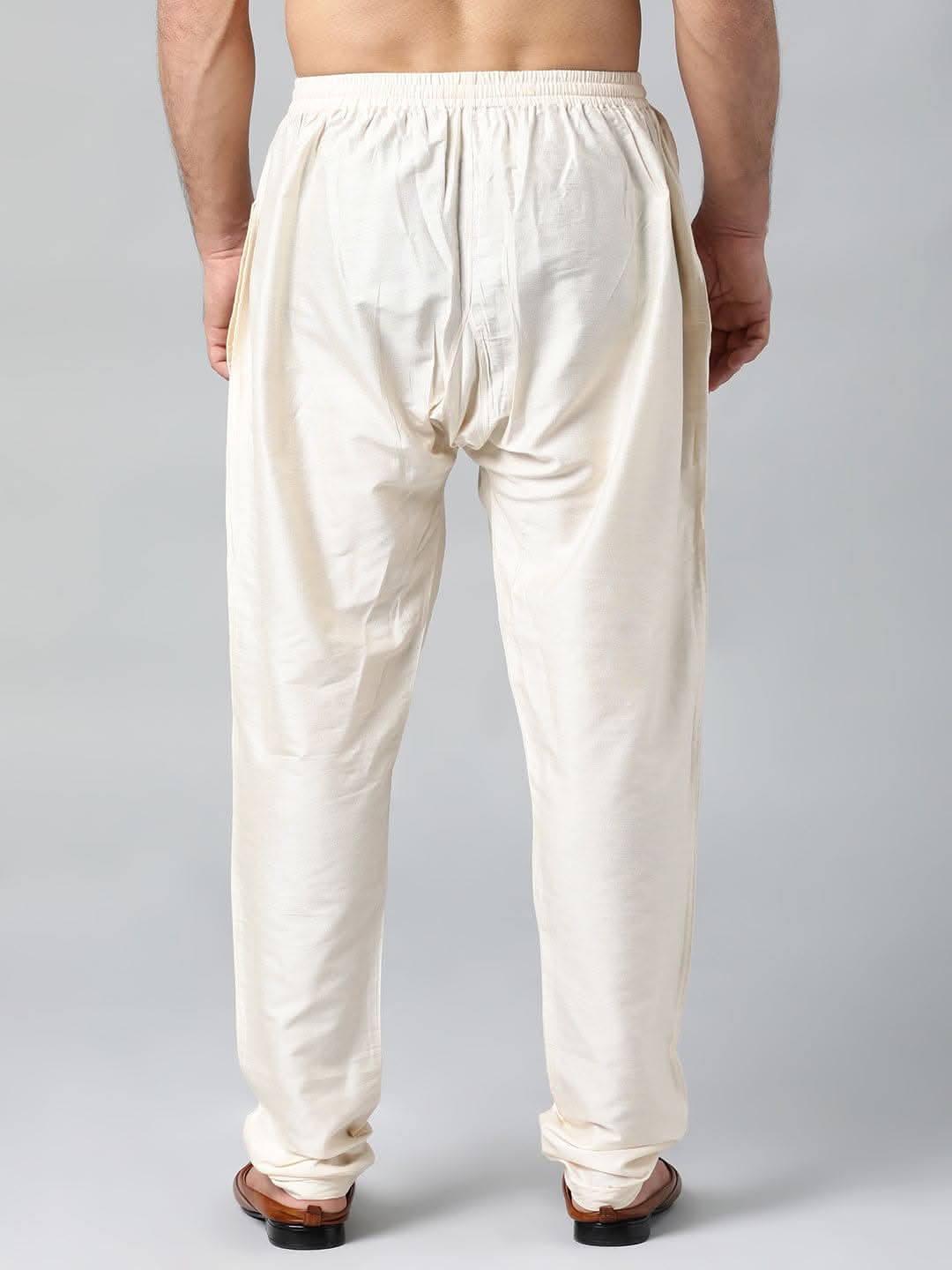 BEIGE COTTON SILK PAJAMA