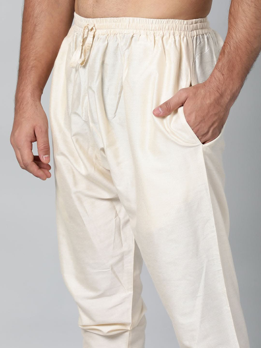 BEIGE COTTON SILK PAJAMA