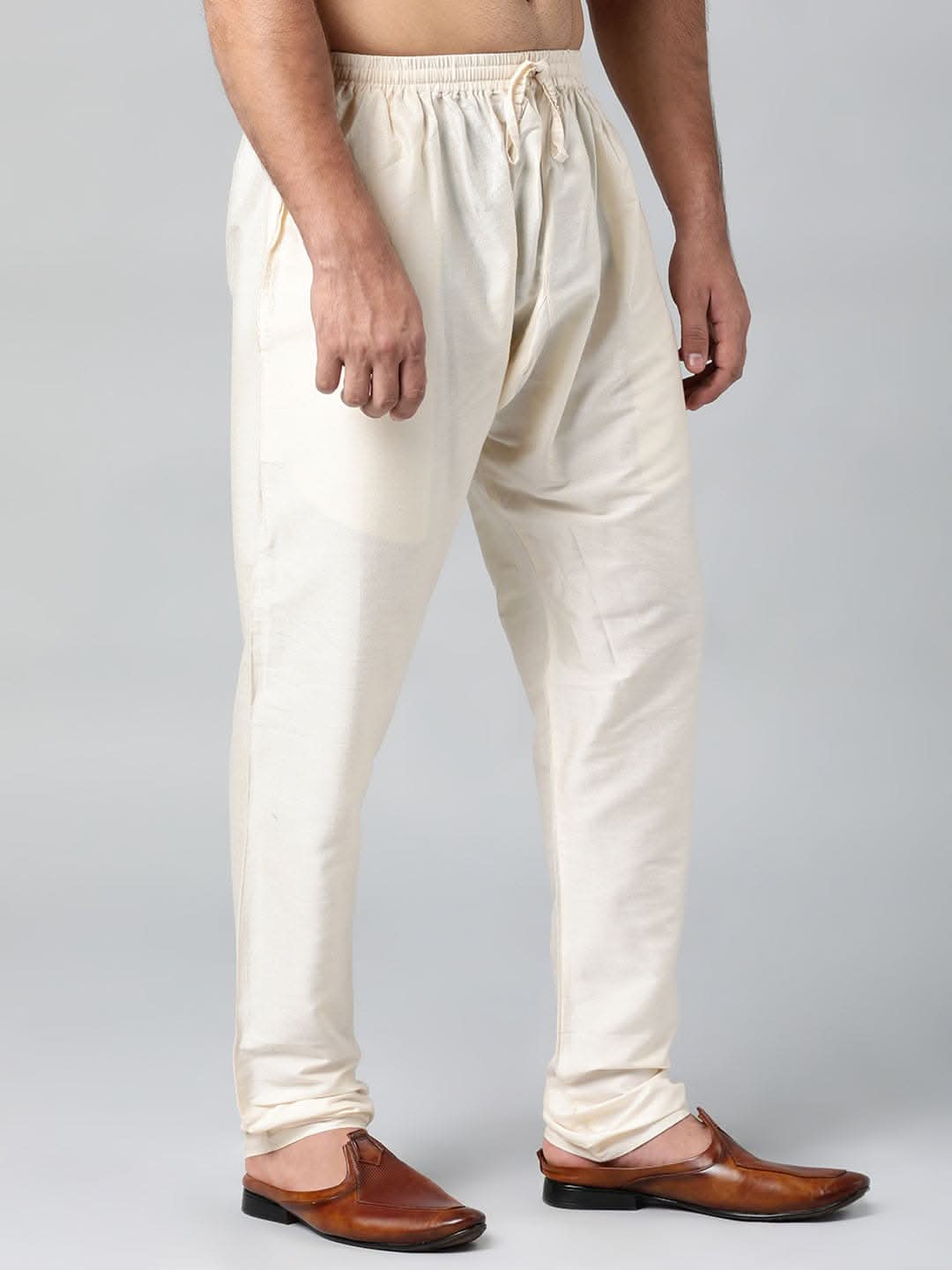 BEIGE COTTON SILK PAJAMA