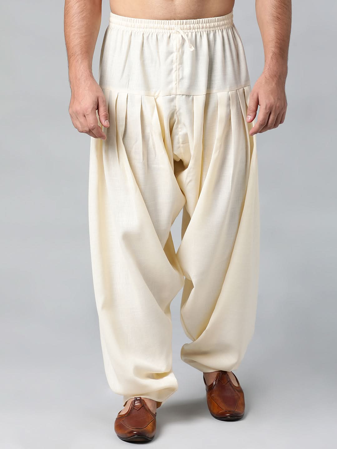 CREAM TWILL WEAVE SALWAR