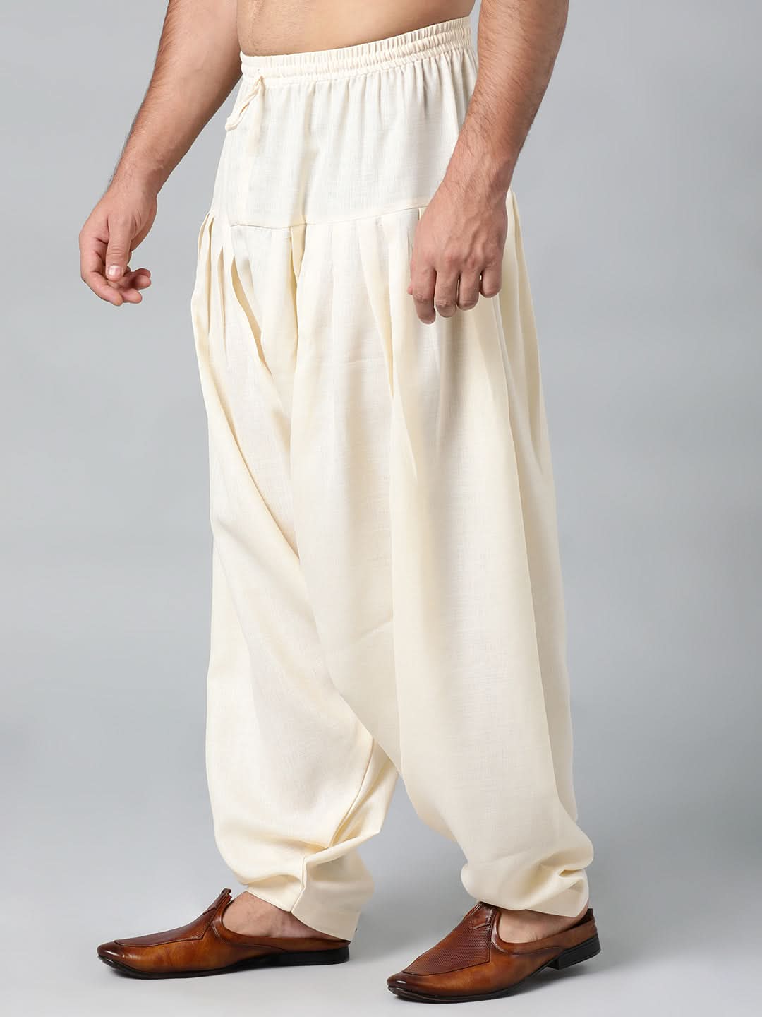 CREAM TWILL WEAVE SALWAR