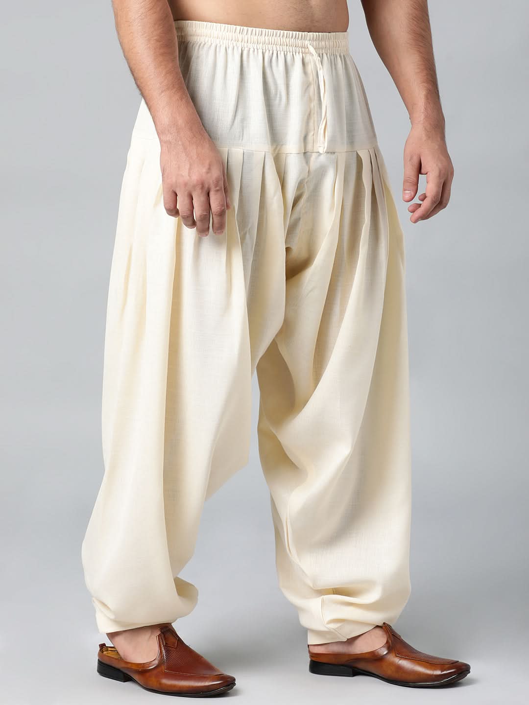 CREAM TWILL WEAVE SALWAR