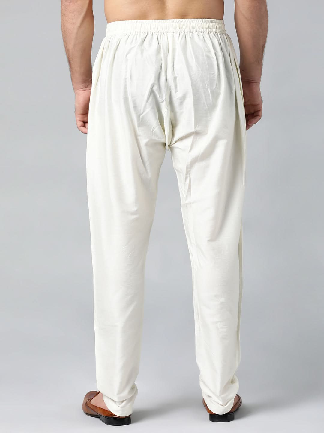 CREAM COTTON SILK PAJAMA