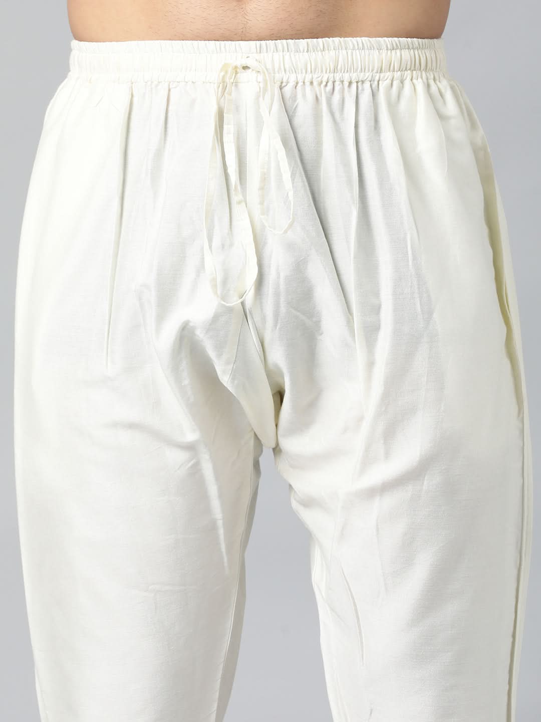 CREAM COTTON SILK PAJAMA