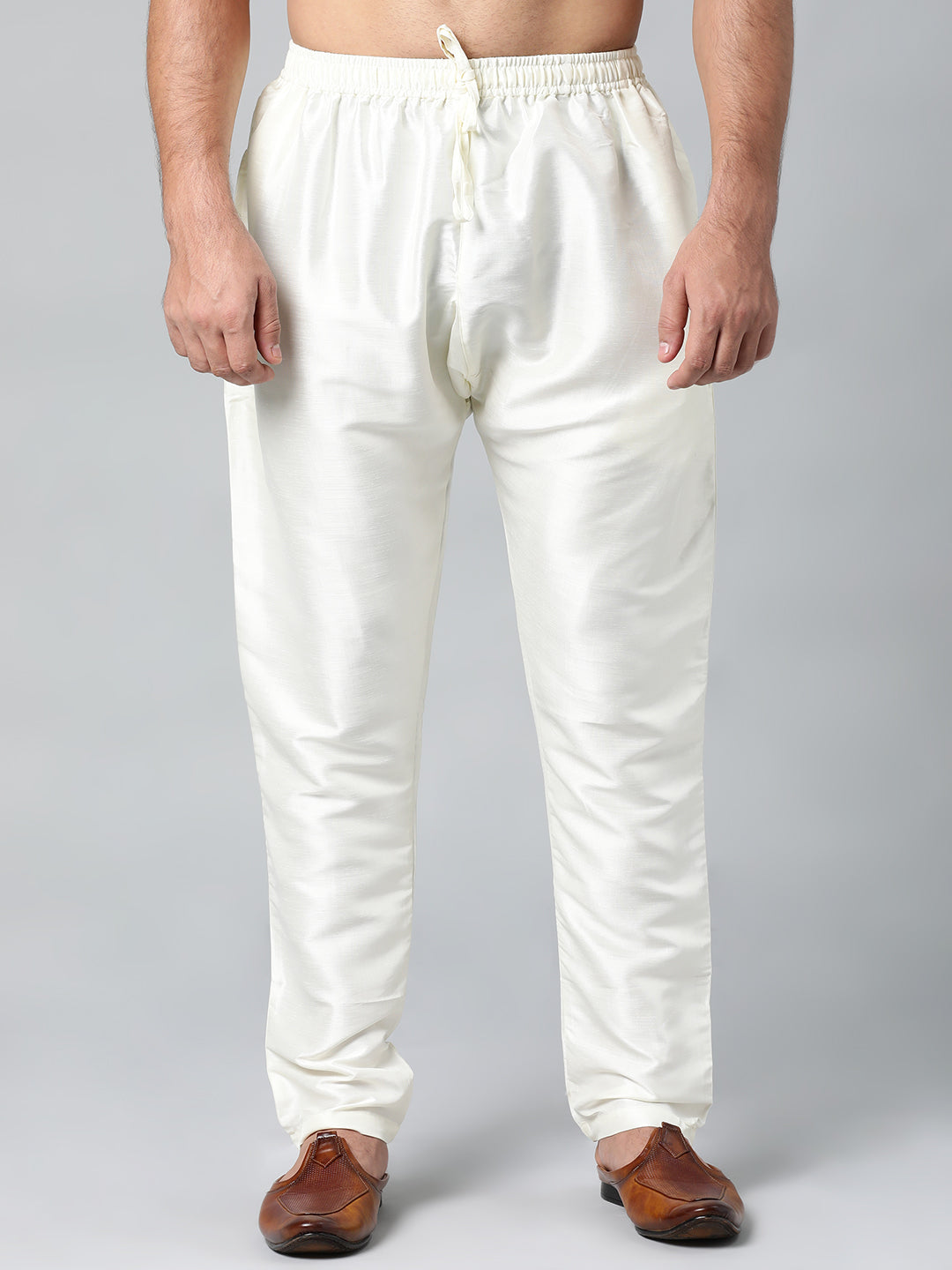 CREAM COTTON SILK PAJAMA