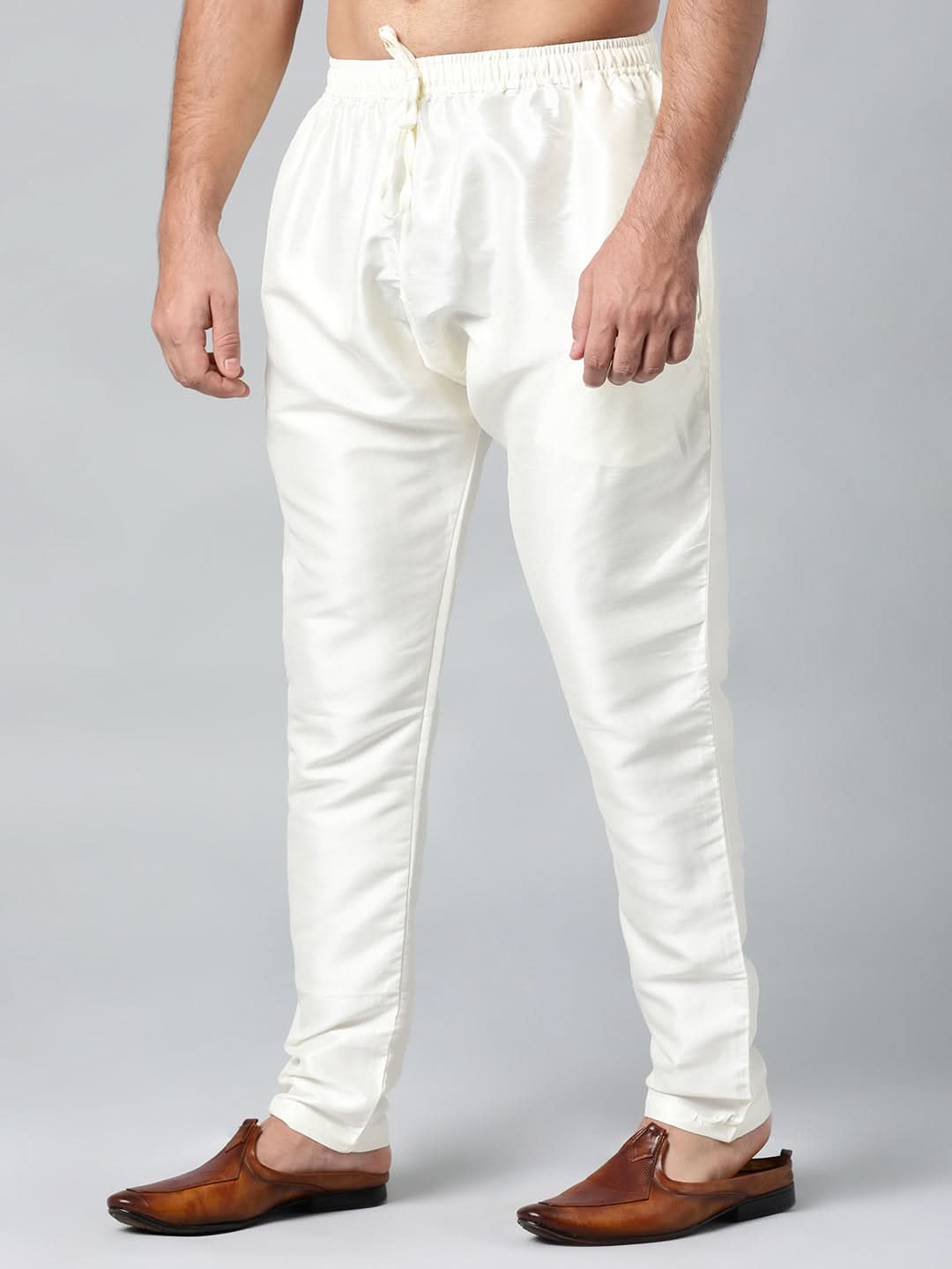 CREAM COTTON SILK PAJAMA