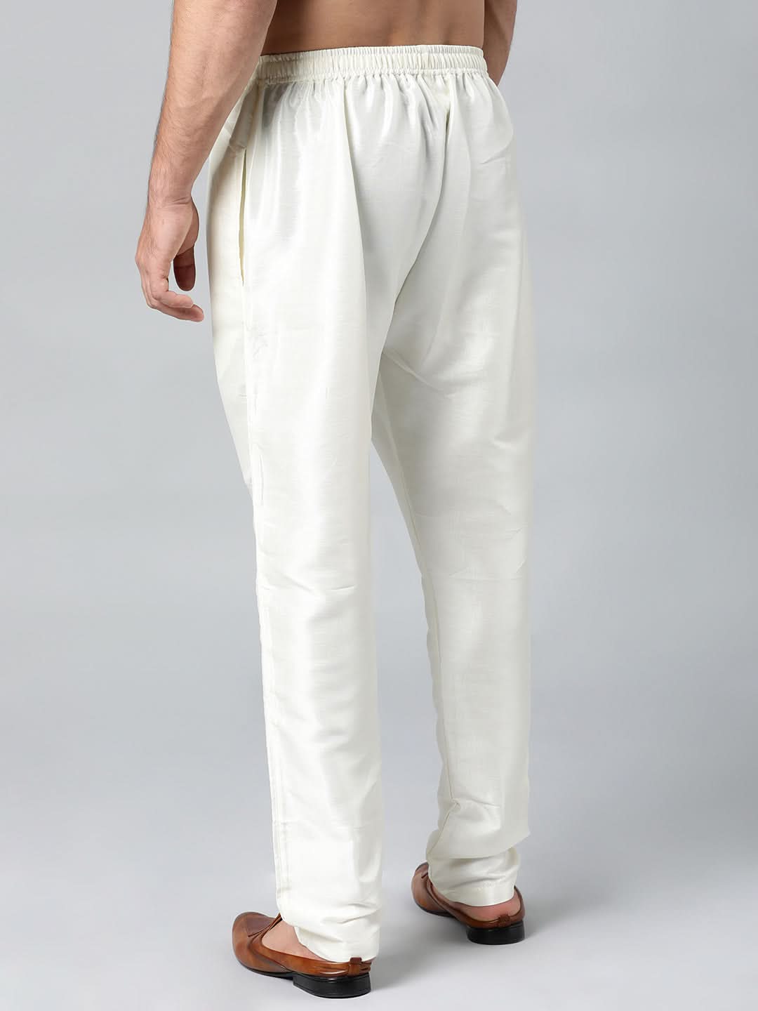 CREAM COTTON SILK PAJAMA