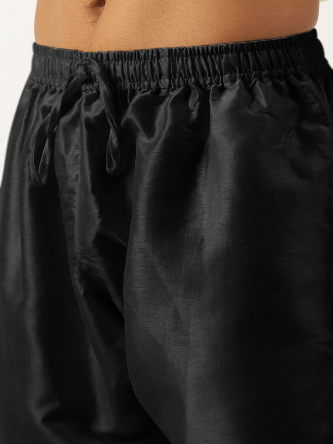 Black Embroidered Kurta Set