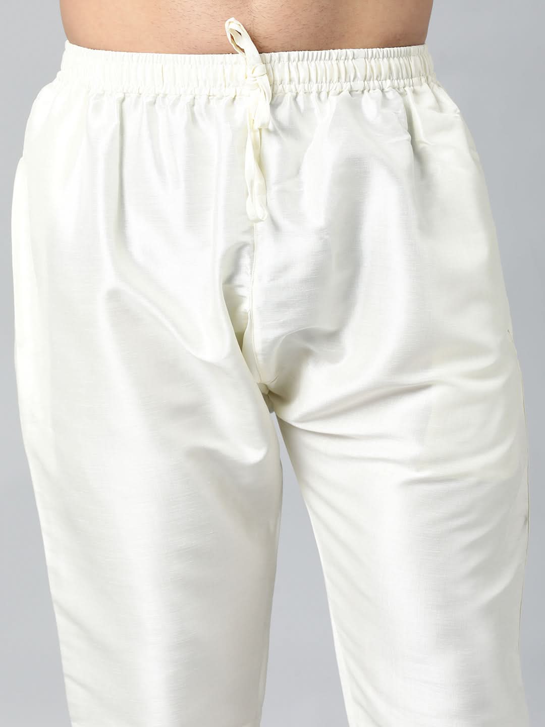 CREAM COTTON SILK PAJAMA