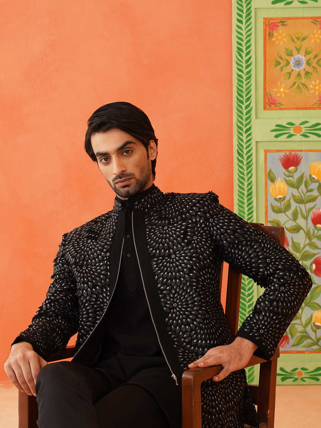 Mohit Hiranandani in Black Bandhgala Suit