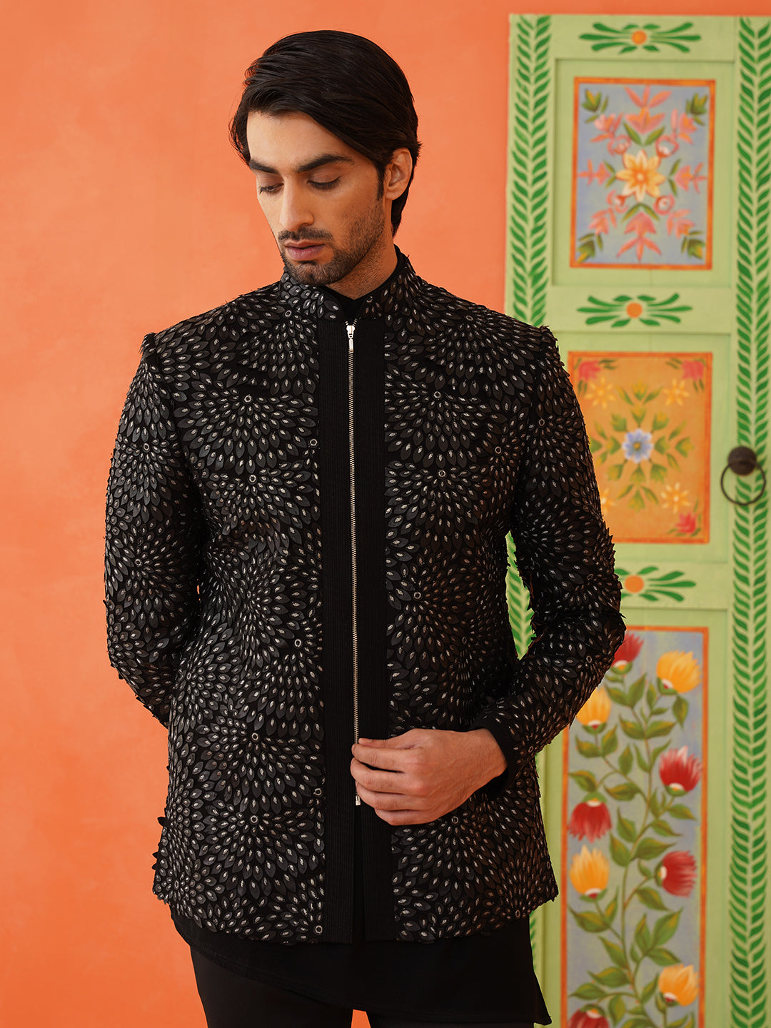 Mohit Hiranandani in Black Bandhgala Suit