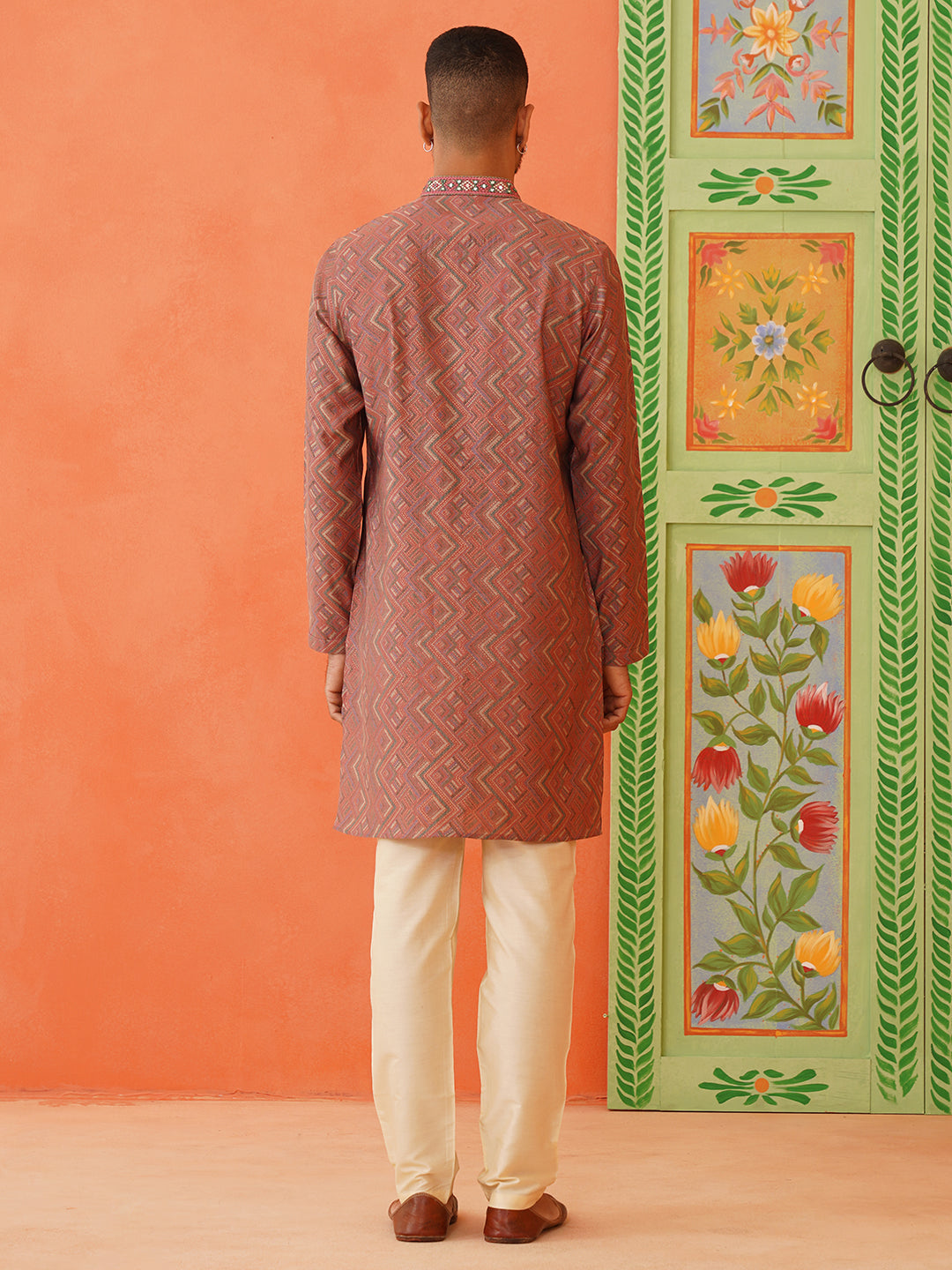 Satin Printed Kurta Set
