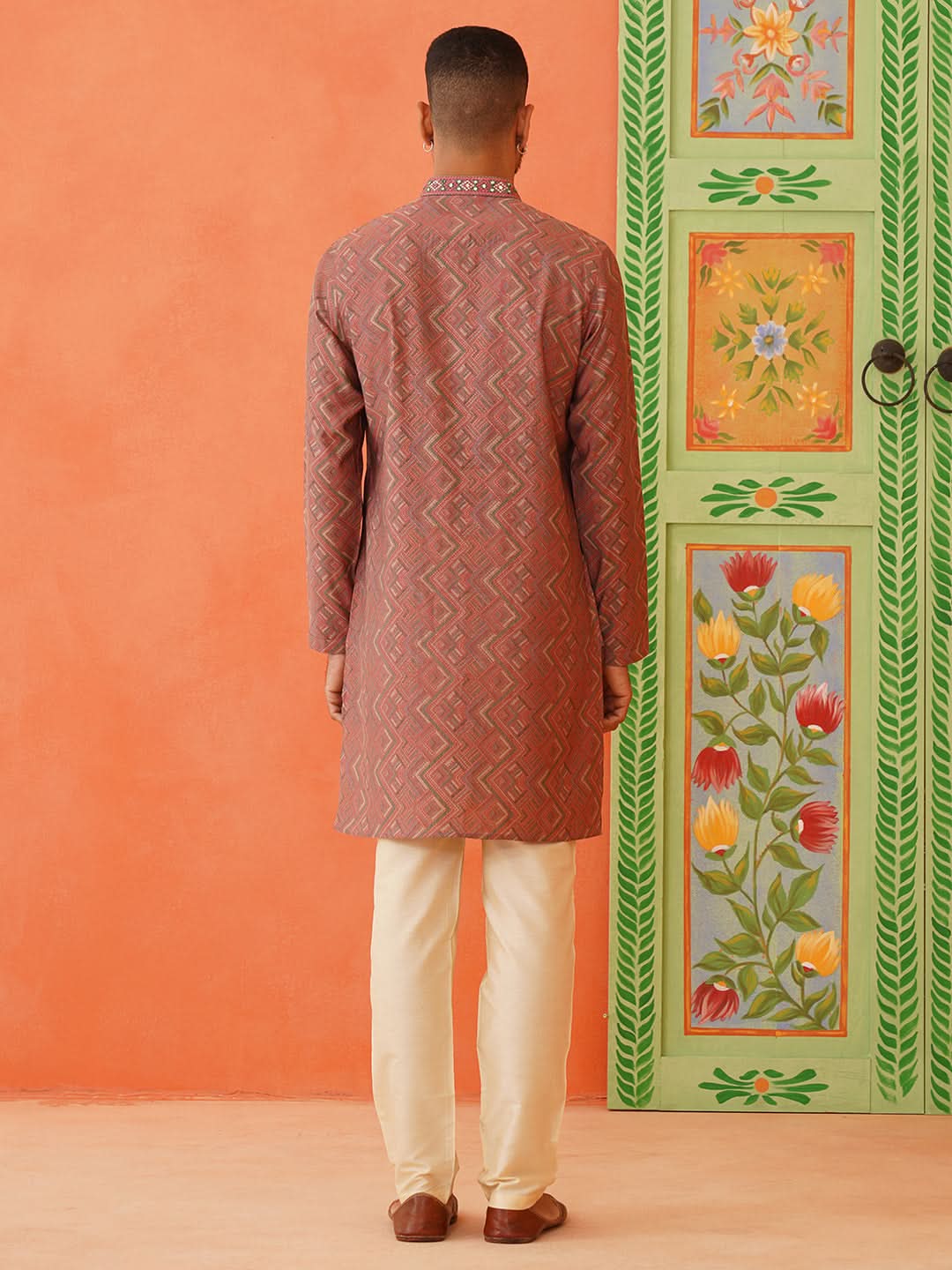Satin Printed Kurta Set