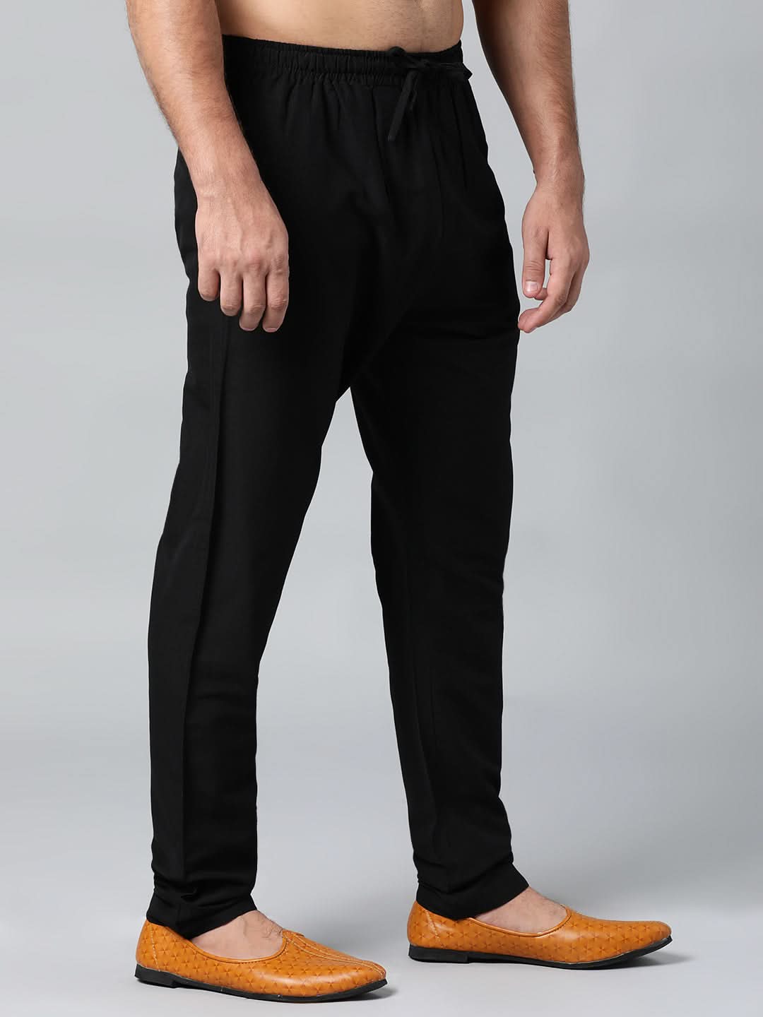 BLACK COTTON SILK PAJAMA